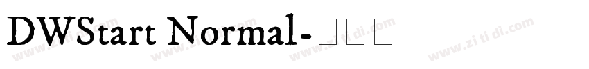 DWStart Normal字体转换 DWStart Normal字体转换